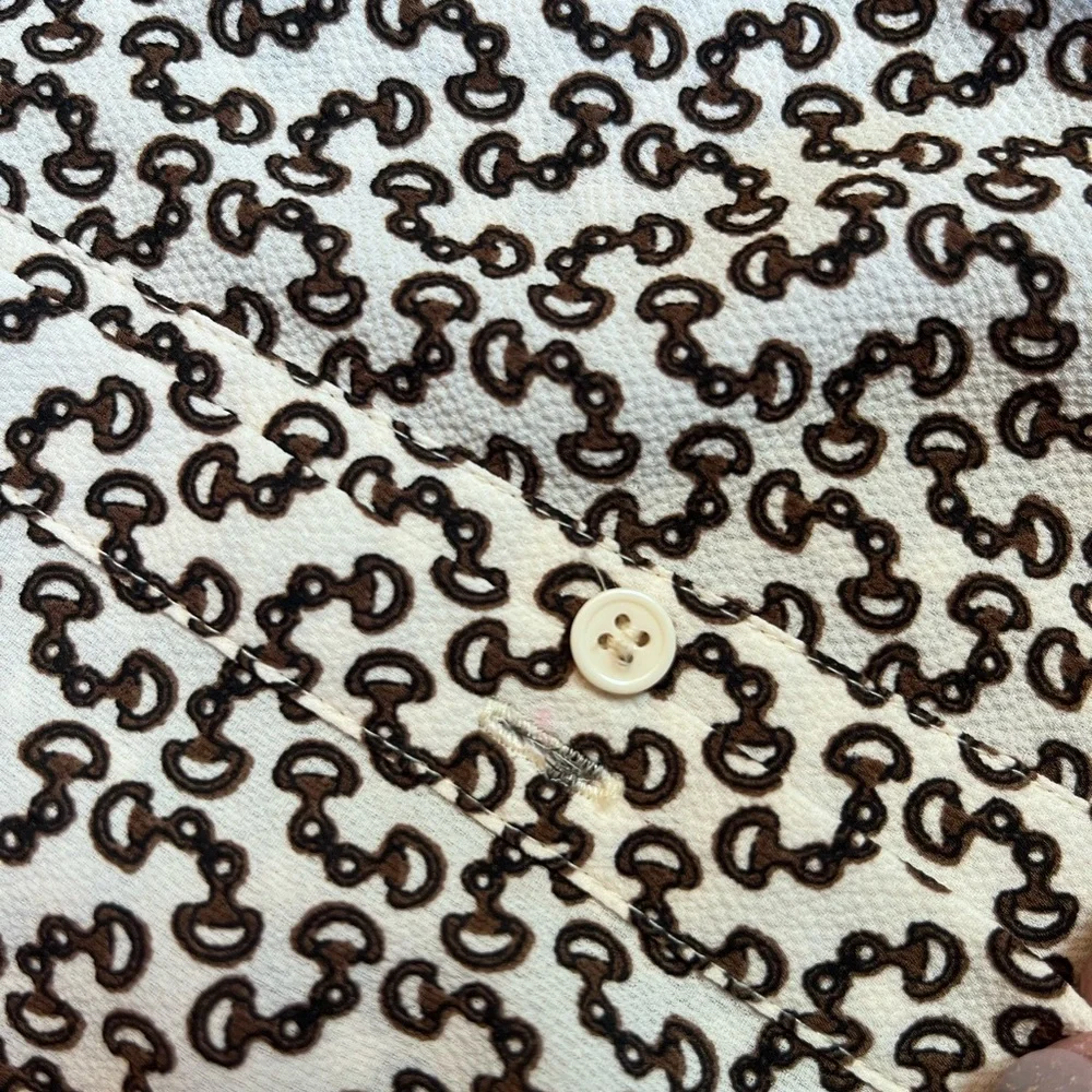 Whistles Cream Snaffle Shirt Tie Front Wrap Midi Dress Size 4 - Picture 8 of 11